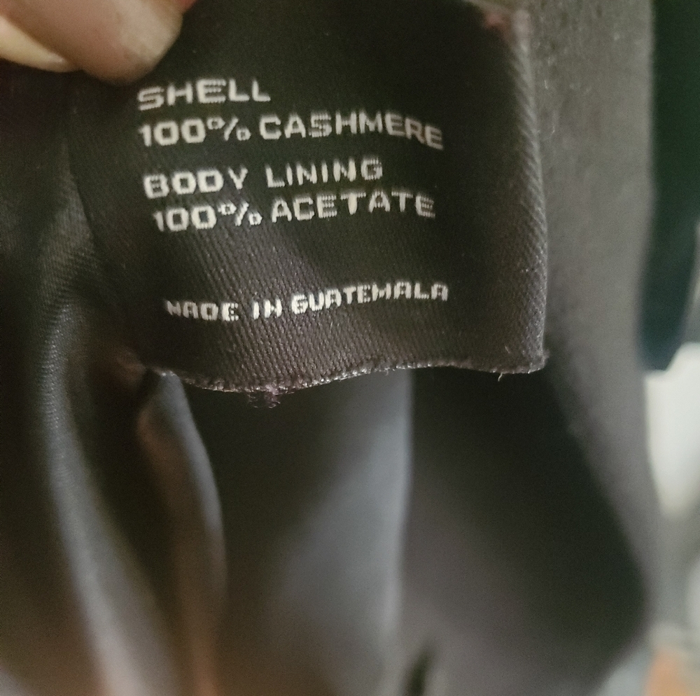 Elegant L.L.Collezioni Italia Black 100% Cashemere Women's Coat, Size 22W - Picture 6 of 8